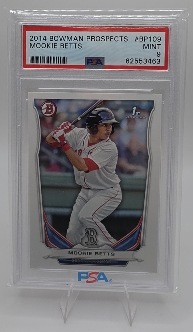 2014 Bowman Mookie Betts Prospects RC PSA 9 Boston Red Sox