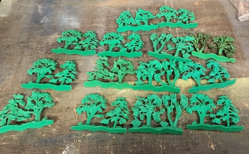 Marx plastic Hedge Trees for WWII sets.