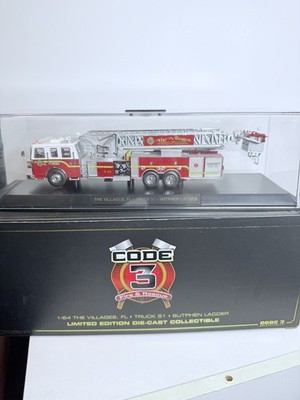 Code 3 1/64 Sutphen Tower Ladder The Villages Truck 51 (13053) | eBay