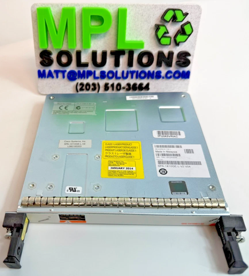 Cisco SPA-1X10GE-L-V2 1-Port 10 Gigabit Ethernet Shared Port Adapter SIP 601 - Image 2 of 2