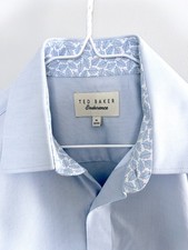Ted Baker Endurance Blue Button Down 15 32/33 Long Sleeve Dress Work Shirt
