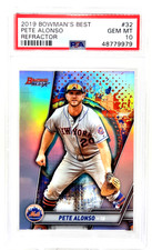 2019 Bowman Best REFRACTOR PETE ALONSO RC Rookie Baseball Card PSA 10 GEM MINT