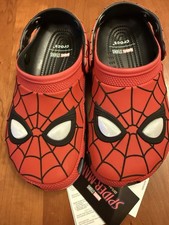 Crocs Spider-Man x Crocs Classic Clog Multi Color 213518-90H Size 4 NEW