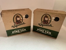 2 PACK - Dr. Squatch Natural Bar Soap 5 oz each PINE TAR Heavy Grit Cold Pressed