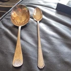 Towle Mfg Co Sterling Silver (.925) Ladle & Spoon Pat 1889 Ornate Shell Design