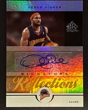 2005 Upper Deck Reflections Signature Derek Fisher 1/5 Golden State Warriors