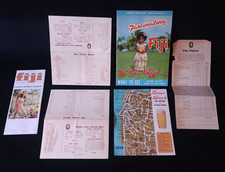 Vintage 1970s Rare Fiji The Fijian Hotel Travel Maps Guide Brochure Menu Old Lot