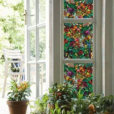 346-0647-4PK Self-Adhesive Privacy Glass Window Film, Spring Chapel/Tulia, 17...