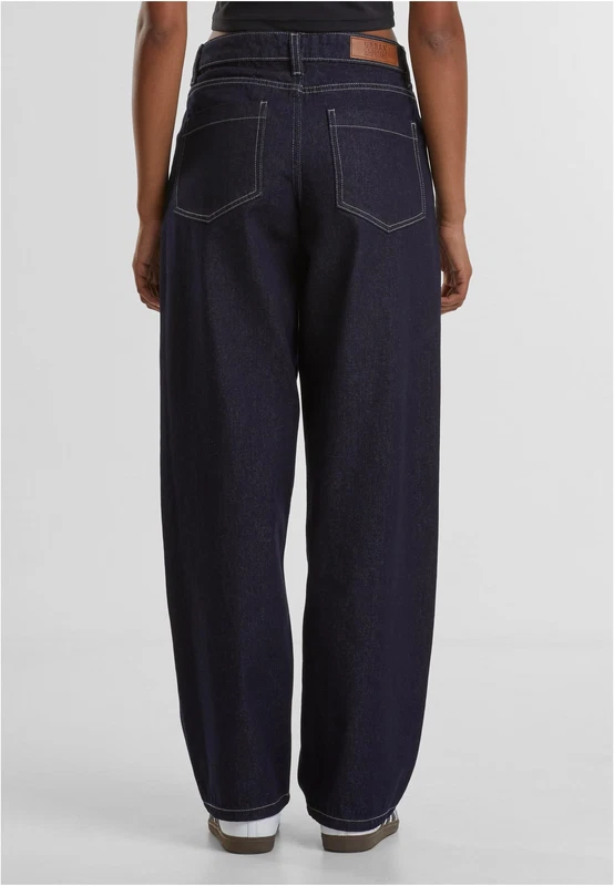 Urban Classics Jeans Damen Ladies Mid Waist 90´s Jeans dunkelblau Basics - Bild 3 von 3