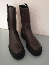 Liu Jo Damen Stiefel Braun Stiefeletten Chelsea Boots Leder Neu 37