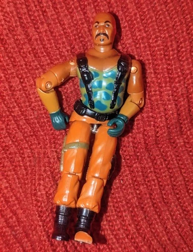 Vintage G.I. Joe ARAH Roadblock 3.75" Figure Hasbro 1984*Broken part*SEE PHOTOS