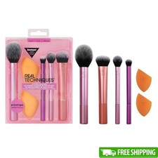 Makeup Brush Set 6pcs Blending Brushes Sponges Blush Foundation Cruelty-Free New