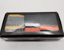 Harley-Davidson Men's 3-Pairs Moisture Wicking Boxed Riding Socks - Gray/Black L