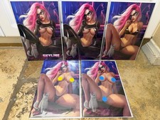 Skyline #1 "Black Cat" Homage Complete Comic Set by Sidney Augusto (Ltd 100)