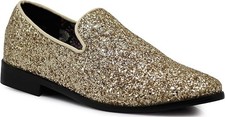 SPK04 Men's Vintage Glitter Dress Loafers Slip On Shoes Classic Tuxedo Dress Sho