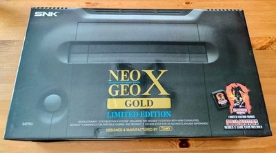 SNK GOLD LIMITED EDITION NEO GEO X CONSOLE +  NINJA MASTERS* & SECOND CONTROLLER