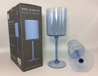 2 Boxed Sets: CORE HOME Wine Glasses ~ 14oz ~ Light Blue — photo 2