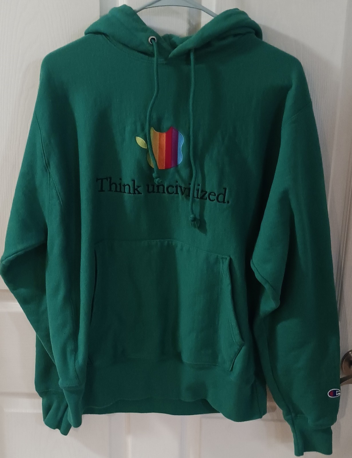 Champion Reverse Weave Apple Think Uncivilized Ho… - image 1