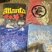 Sp5der 4 Hoodie/Sweatshirt Lot Spider Graphic Print Cotton all size SMALL🤝