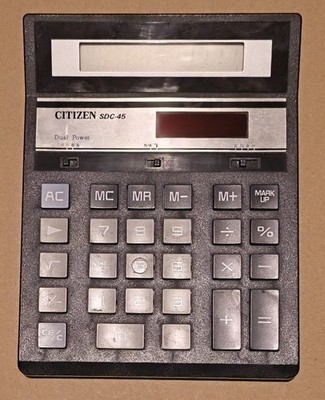 Citizen SDC-45 Tischtaschenrechner, 16x21cm, Retro, defekt