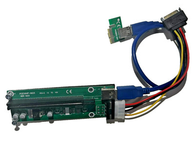 PCE164P-N03 VER003 PCIe x1 to x16 Powered GPU Riser Card Complete Set
