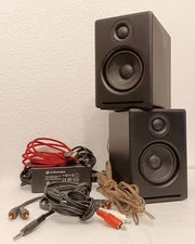 Audioengine 2+ Wireless/Bluetooth Desktop Speakers & Cables Working 