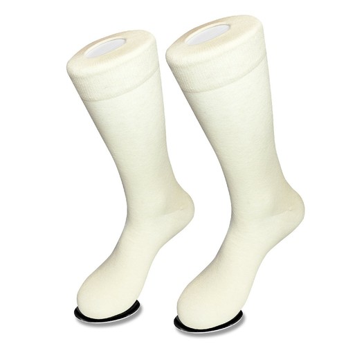 6 pares de calcetines de vestir Biagio lisos marfil/blanco roto lisos de algodón para hombre - Imagen 2 de 3