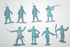 Marx 1950s revolutionary War Colonial Soldiers Not Color Matched Lot Two