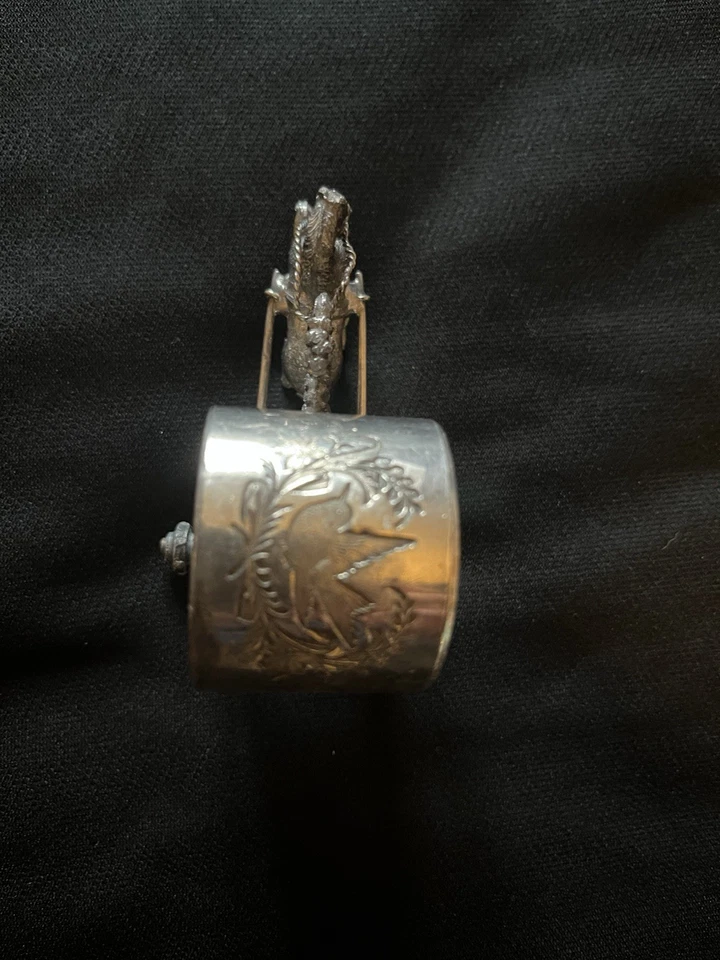 Porta servilletas Meriden Horse & Cart plateado - 214 - ¡Ruedas dañadas! Foto 2 de 4