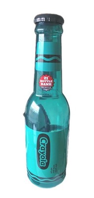 Crayola 21'' Collectible Bottle Coin Bank Officially Licensed Pine Green Crayon 
