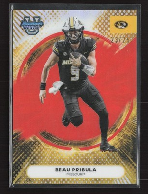2025 Bowman University Best #12 Beau Pribula Orange Mini-Diamond #/25