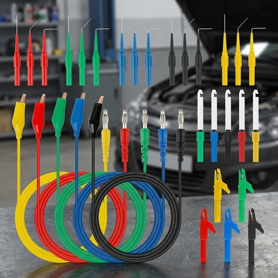 Clip Test Leads Leads Multimeter Probe Test 1M / 3.28ft 10A-30A for ...