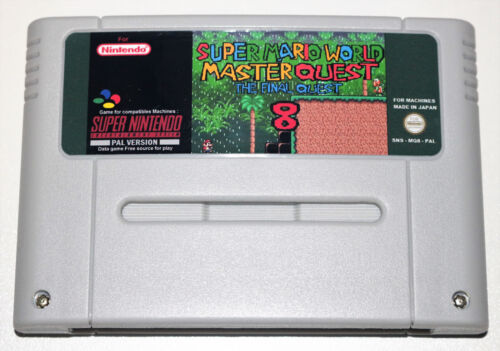 *PAL Version* Super Mario World Master Quest 8 Game For SNES - Picture 1 of 4
