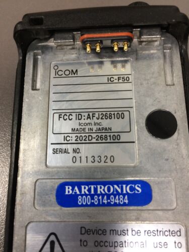 ICOM IC-F50, VHF 136-174 MHz, 4W, 128 CH, Antenna, CHGR USED BATTERY, Programmed - Picture 2 of 9