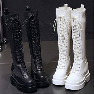 stretchy knee high boots