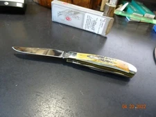 CASE XX 4 1/8"  CA-3573 BONE STAG HANDLE TRAPPER BLADES 3.6" STAINLESS TRU-SHARP