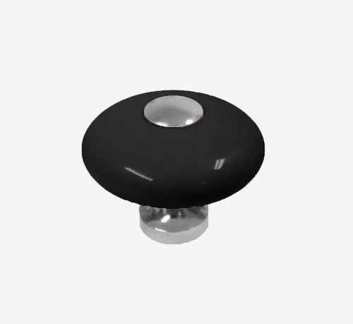 Negro porcelain Oxford donut knob Múltiple Acabados 32mm - Imagen 4 de 4