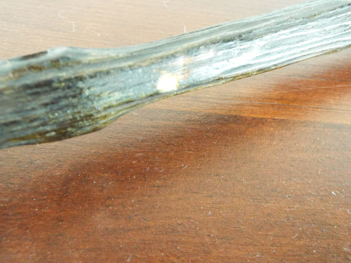 Vintage Carved Wooden Walking Stick Cane Natural Grai… Gem