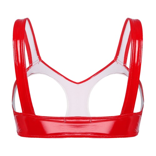 Wetlook Open Cup Shelf Bra Sexy Women Lingerie Bralette Bra Top Wire-free Bra - Picture 23 of 43