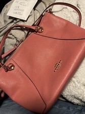 NWT COACH C6229 Kacey Satchel Pebble Leather Shoulder Crossbody Bag Taffy Pink