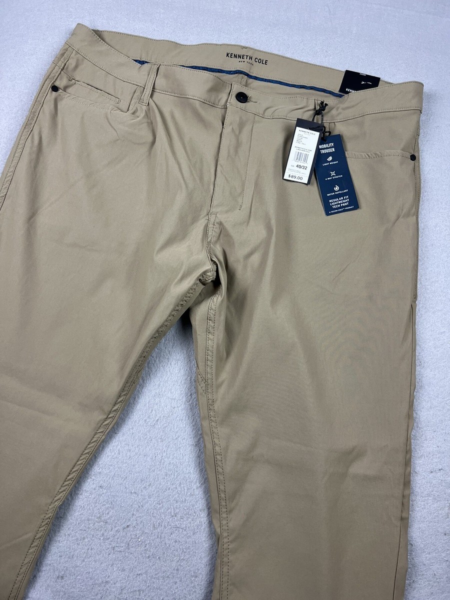 KENNETH COLE Men's Mobility Lightweight Tech Stretch Pants Khaki W40 L32  NWT | eBay