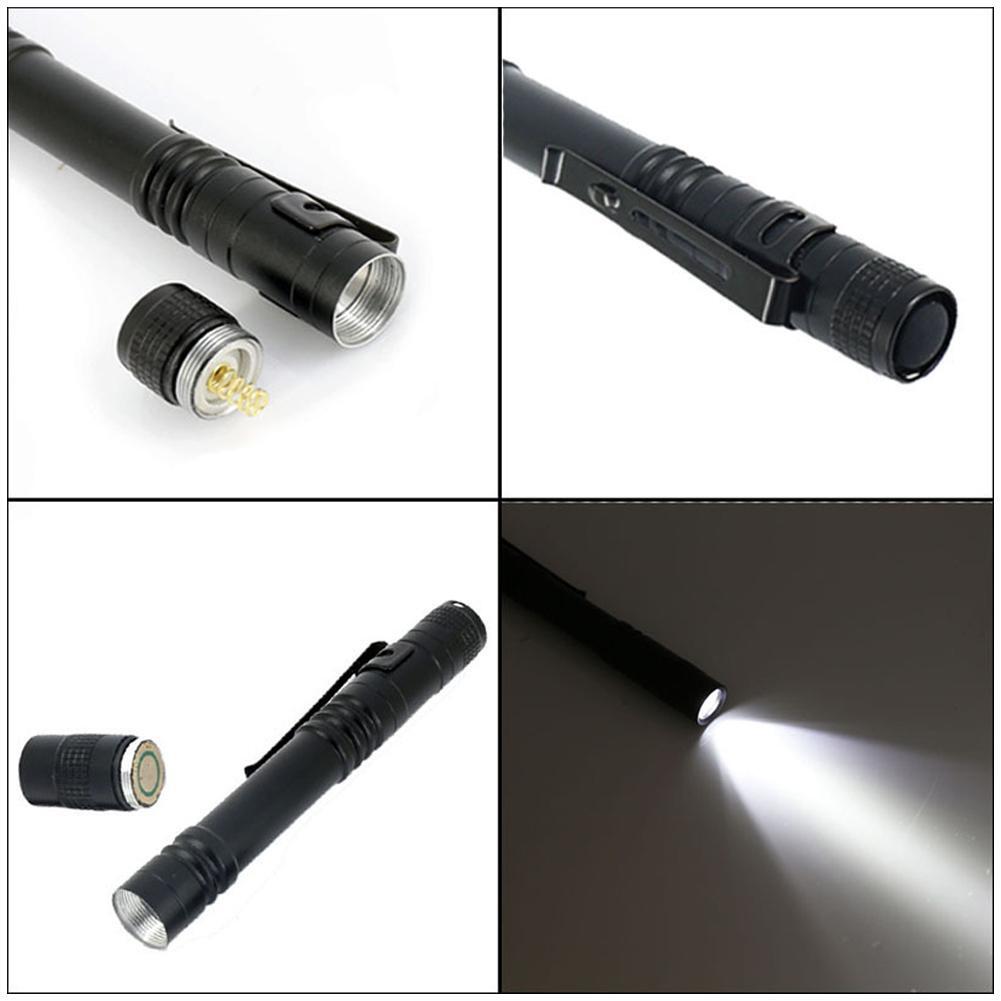 LED Pocket Pen Light Flashlight COB Work Light Pocket Portable Pen