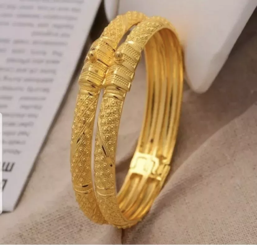 Two bangles clearance set gold