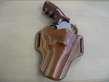 Smith & Wesson S&W N Frame 6" Leather 2 Slot Pancake Belt Holster CCW  TAN RH