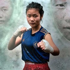 Lord K2 - Fighter Girl Photo Art On Stretched On Deep Edge Canvas 1X1m