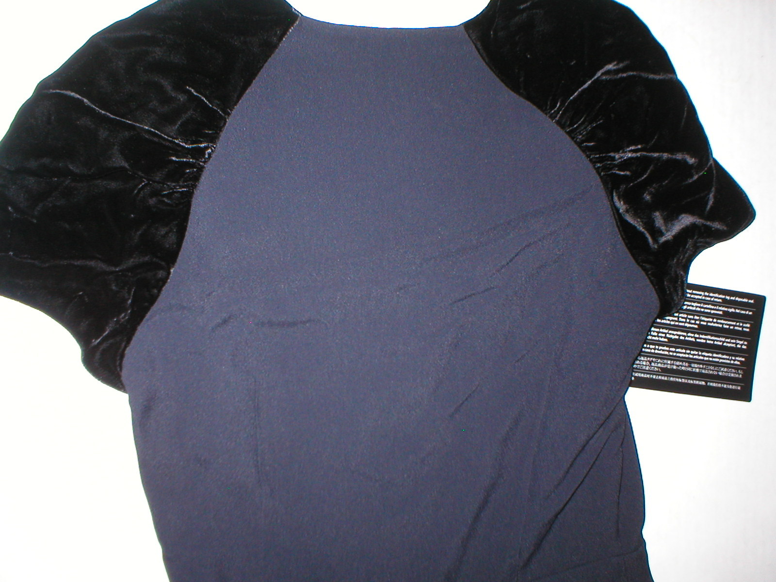 New Womens 4 NWT Italy Prada Dress Black 40 Velvet Silk Acetate Short Sleeves  thumbnail 7