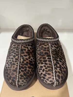 UGG|MULES (TASMAN CASPIAN - BCDR (1158350)) Size 7 - UGG Tasman Caspian Burnt Cedar Leopard Print Shoes