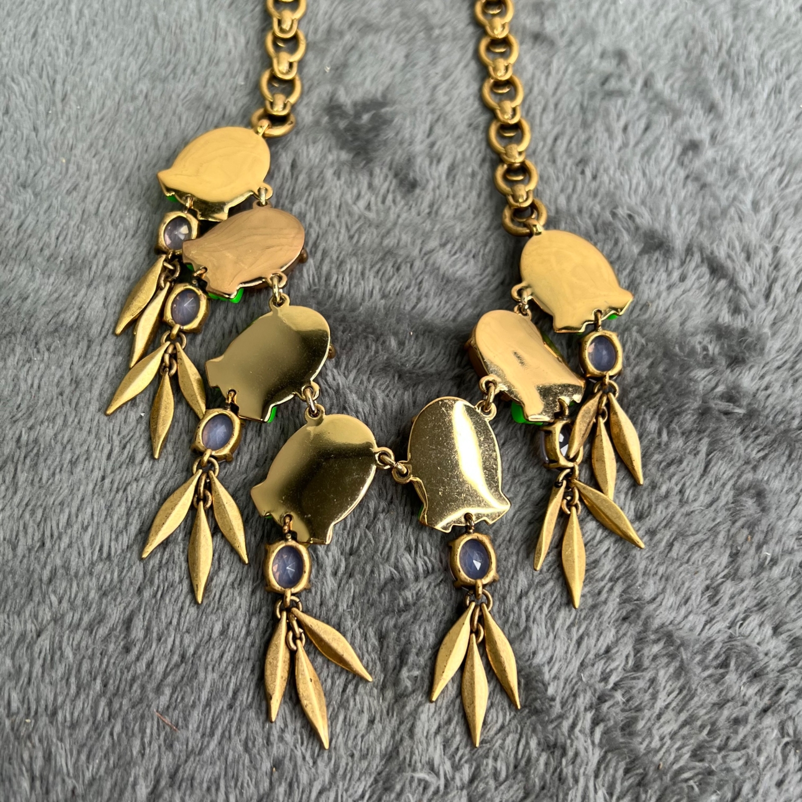 J Crew Statement Necklace Chunky Dagger Pineapple… - image 7