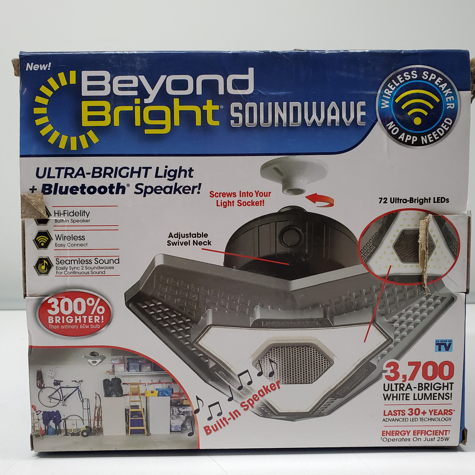 Beyond Bright Soundwave Light w/ Bluetooth Speaker 23010 Ultra Bright