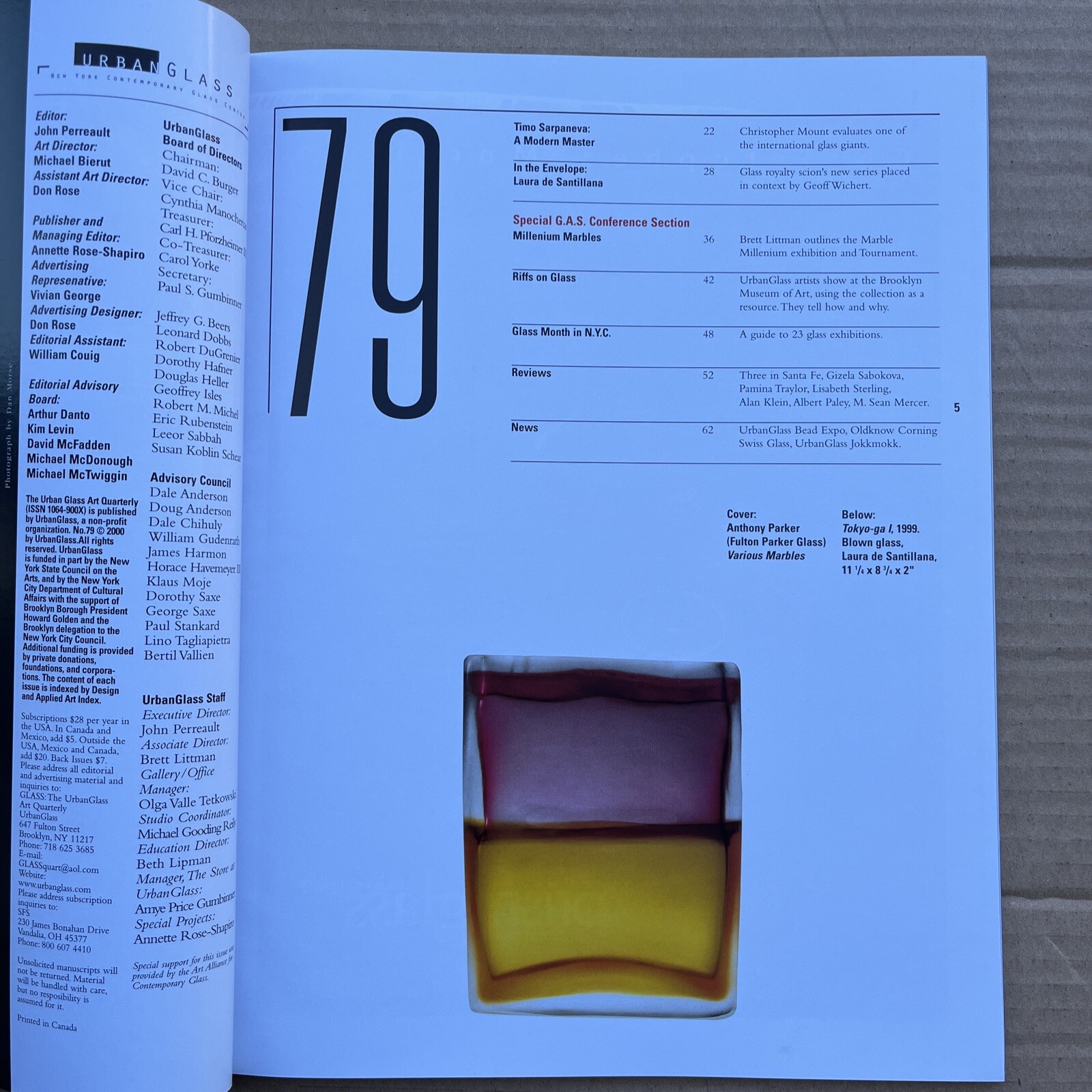 The Urban Glass Art Quarterly Magazine Magazine Summer 2000 eBay